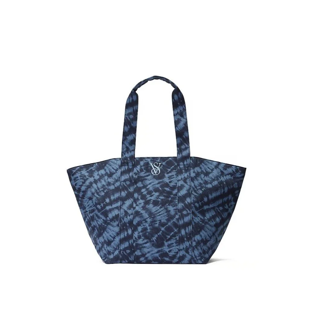 Victoria’s Secret XL Weekender Tote –Blue/Navy Tie-Dye Logo, Limited Edition NWT